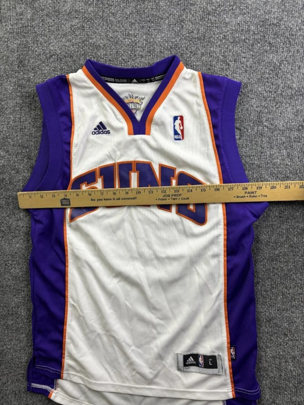 Phoenix Suns Basketball Jersey Youth‎ Boys Large White Purple NBA Adidas